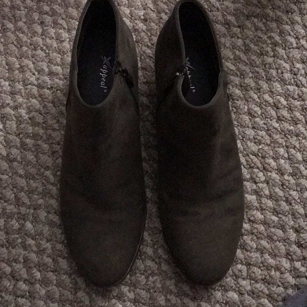 Dark brown booties